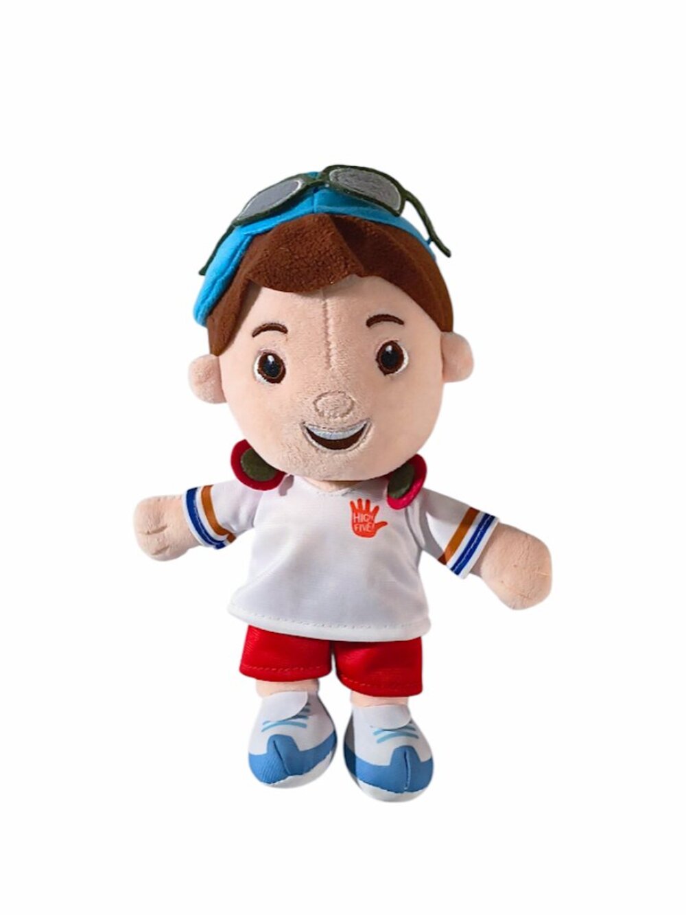 Turkish Airlines High Five Brown Hair Boy Doll Stuffed Plush Toy 10"